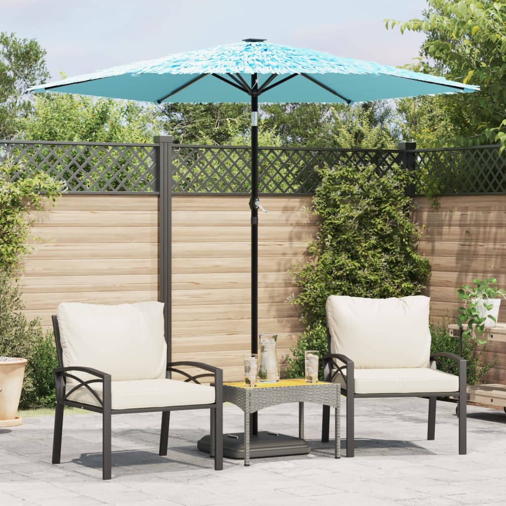 Parasol met stalen paal 223x223x213 cm blauw is nu te koop bij PeponiXL, paradijselijk wonen!