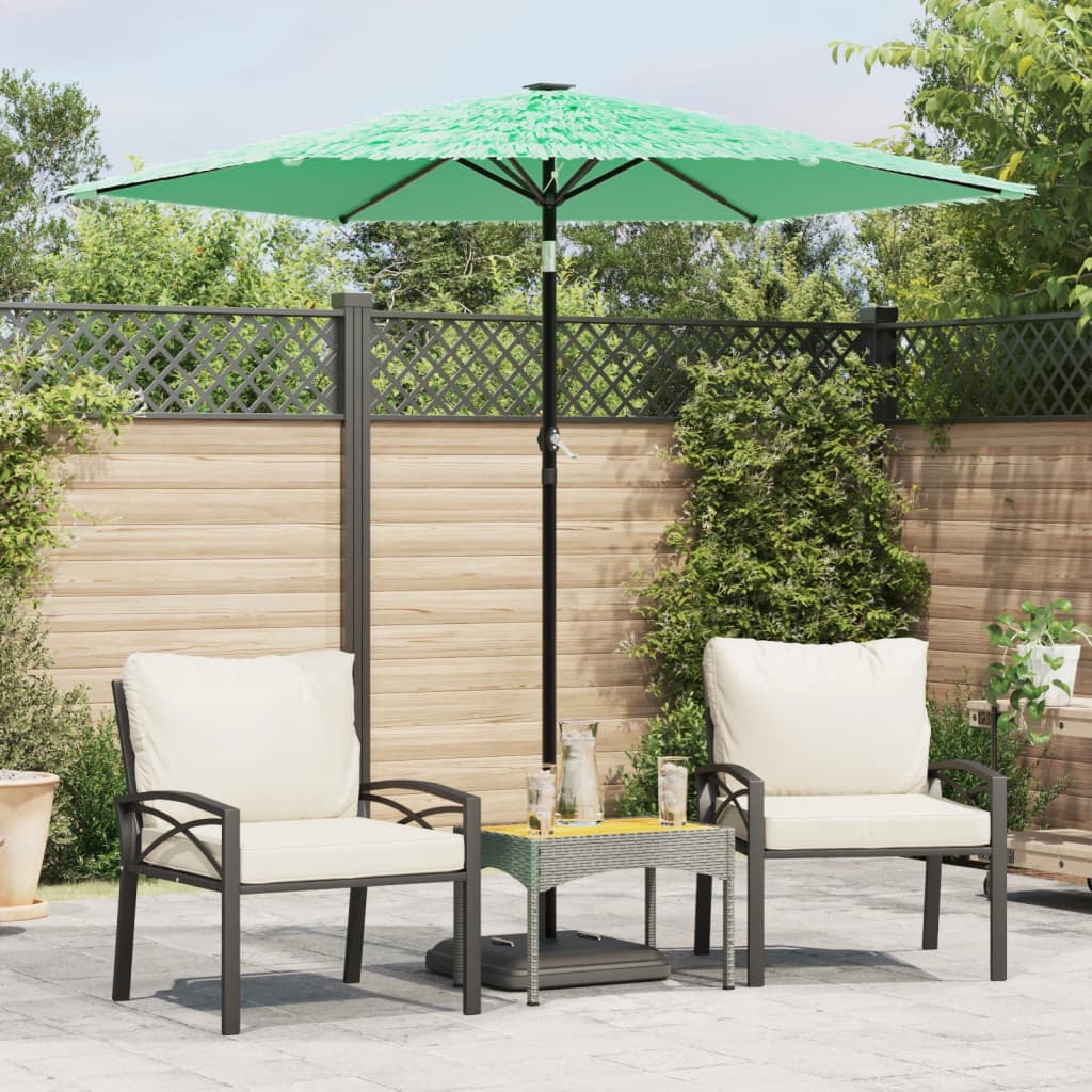 Parasol met stalen paal 223x223x213 cm groen is nu te koop bij PeponiXL, paradijselijk wonen!