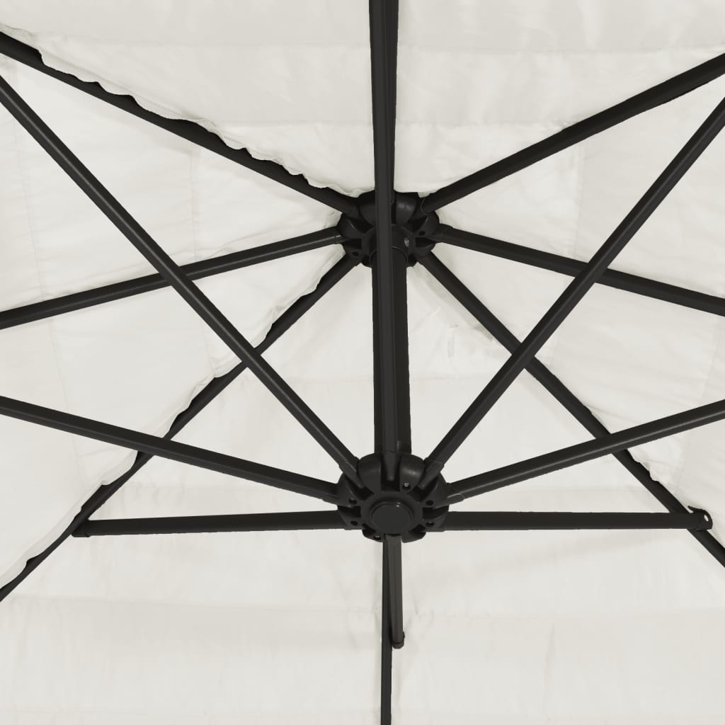 Parasol met stalen paal 223x223x213 cm wit is nu te koop bij PeponiXL, paradijselijk wonen!