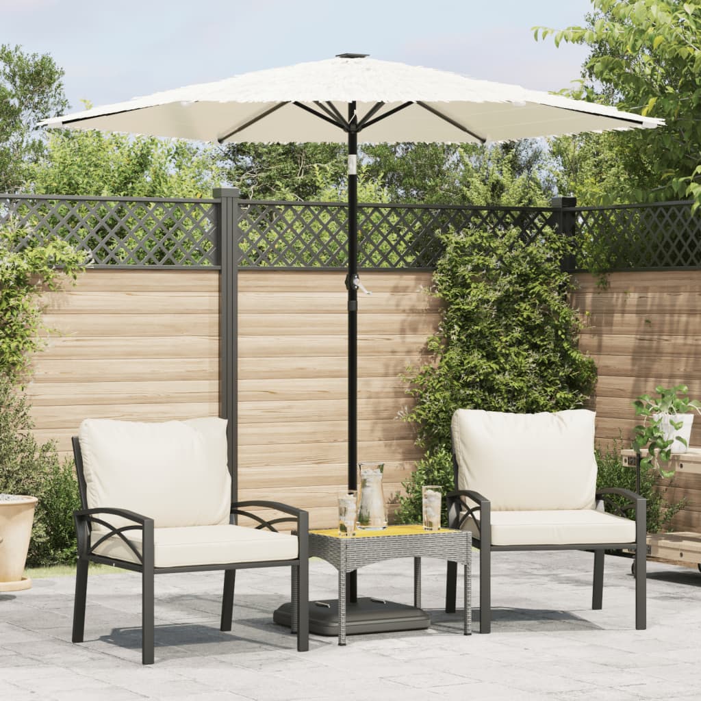 Parasol met stalen paal 223x223x213 cm wit is nu te koop bij PeponiXL, paradijselijk wonen!