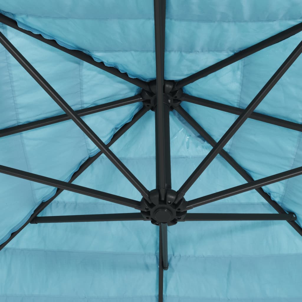 Parasol met stalen paal 268x268x226 cm blauw is nu te koop bij PeponiXL, paradijselijk wonen!