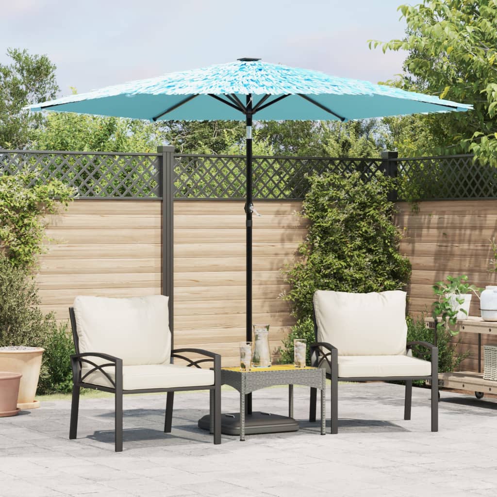Parasol met stalen paal 268x268x226 cm blauw is nu te koop bij PeponiXL, paradijselijk wonen!