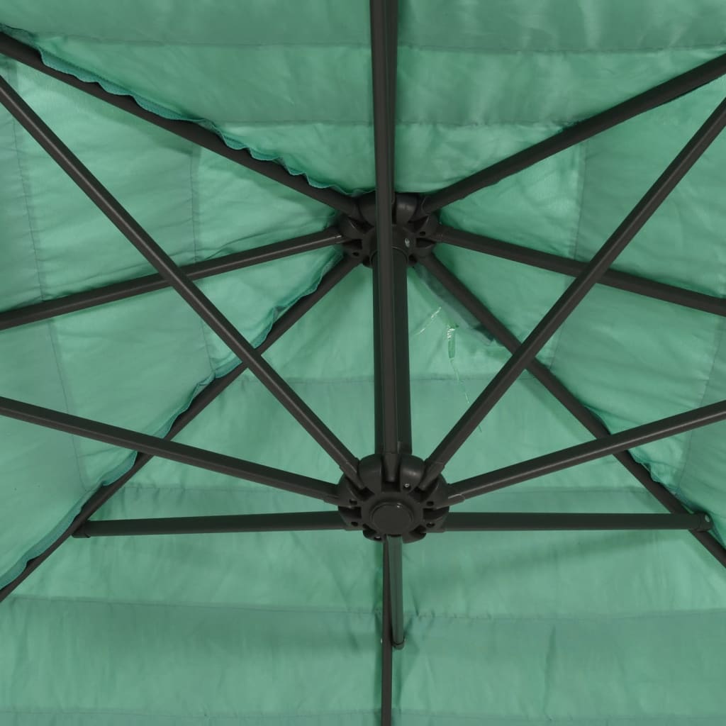 Parasol met stalen paal 268x268x226 cm groen is nu te koop bij PeponiXL, paradijselijk wonen!