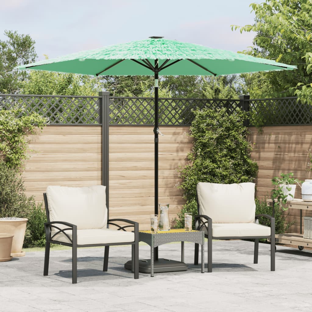 Parasol met stalen paal 268x268x226 cm groen is nu te koop bij PeponiXL, paradijselijk wonen!
