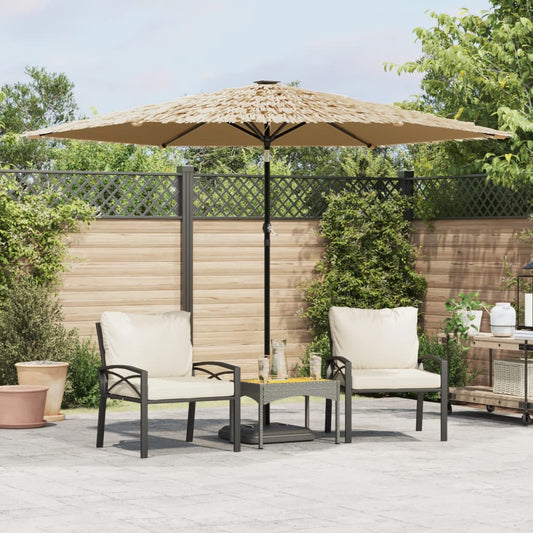 Parasol met stalen paal 288x288x225 cm bruin is nu te koop bij PeponiXL, paradijselijk wonen!