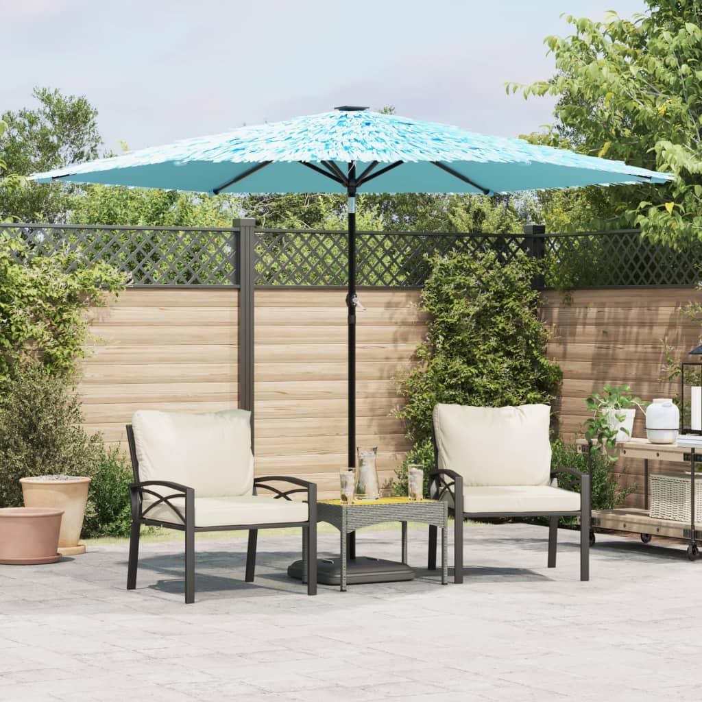 Parasol met stalen paal 288x288x225 cm blauw is nu te koop bij PeponiXL, paradijselijk wonen!