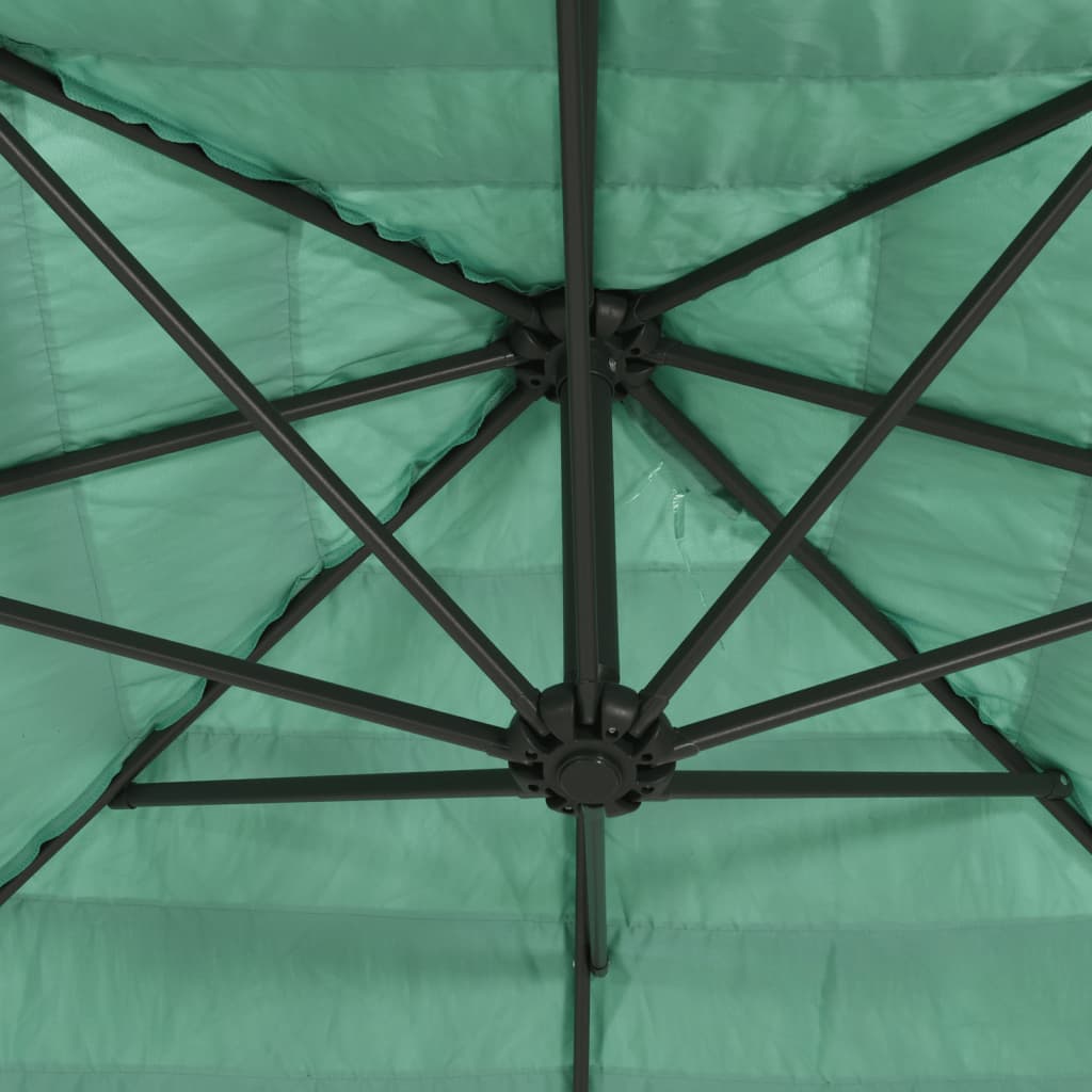Parasol met stalen paal 288x288x225 cm groen is nu te koop bij PeponiXL, paradijselijk wonen!