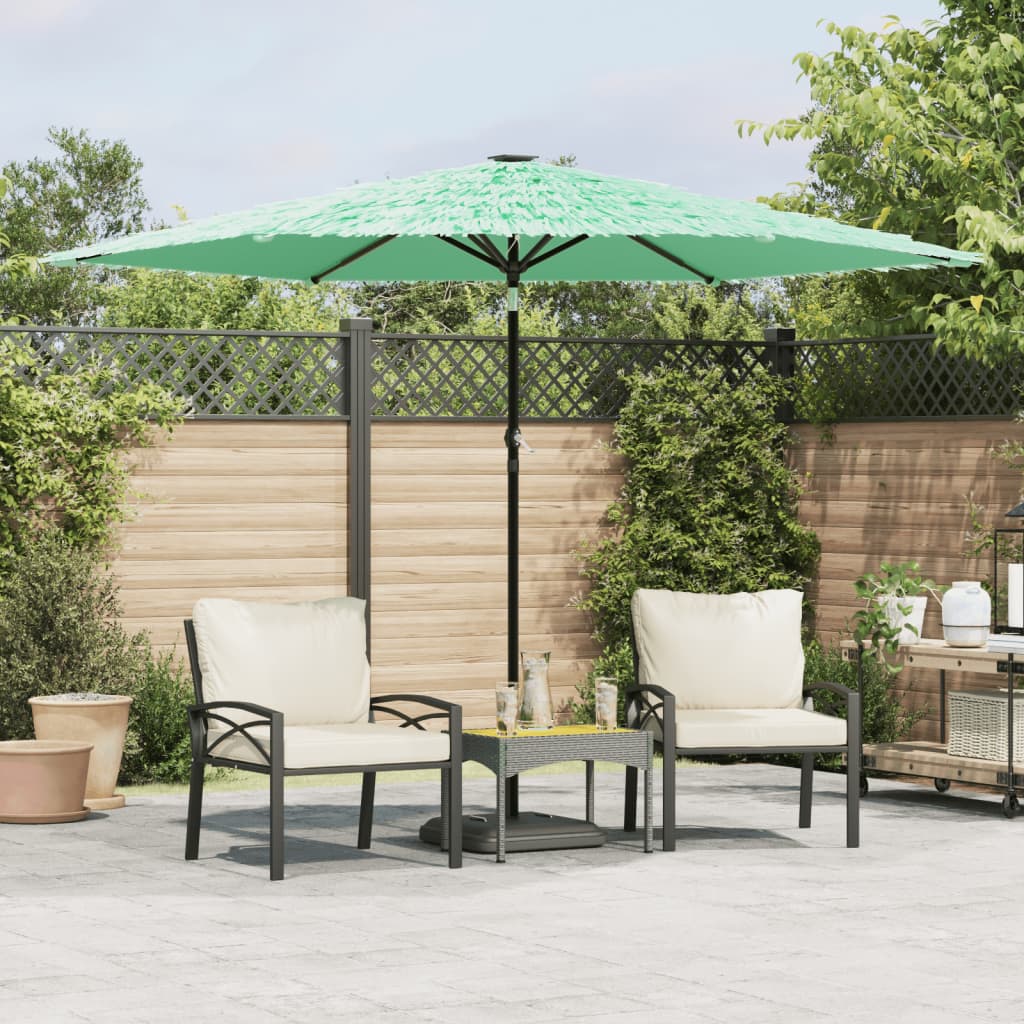 Parasol met stalen paal 288x288x225 cm groen is nu te koop bij PeponiXL, paradijselijk wonen!