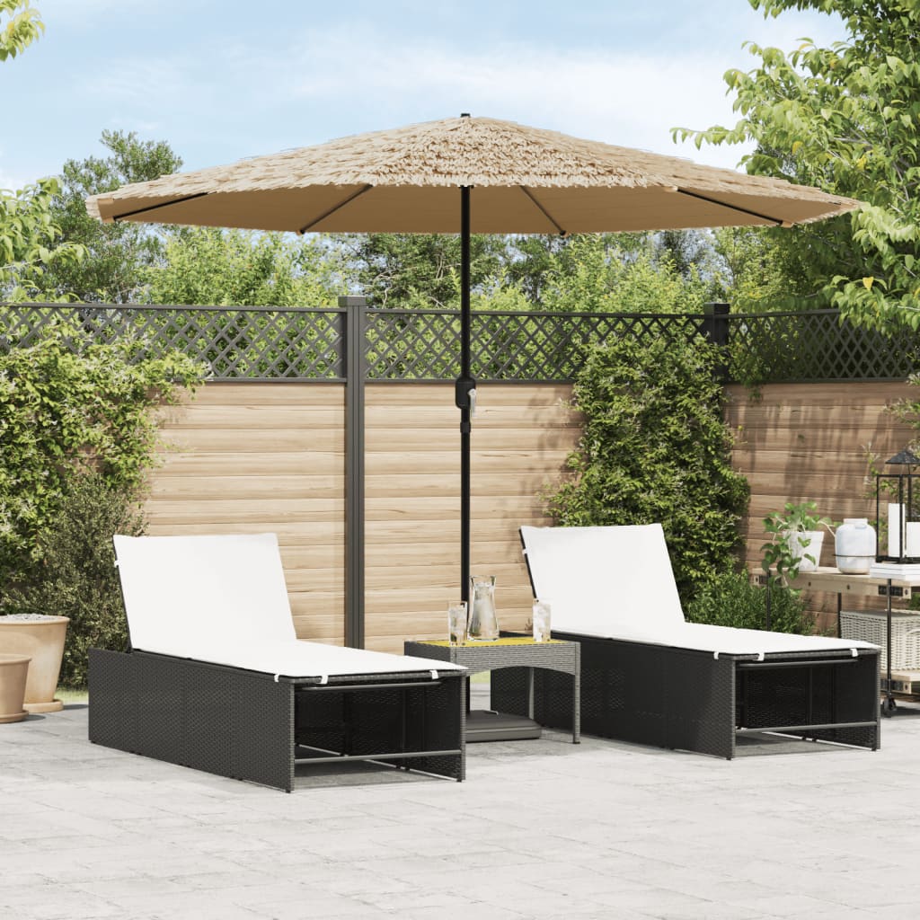 Parasol met stalen paal 324x324x247 cm bruin is nu te koop bij PeponiXL, paradijselijk wonen!