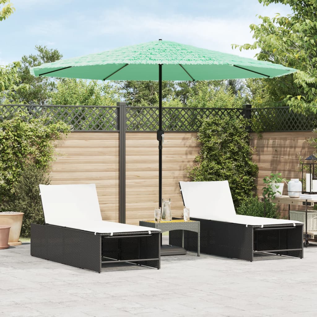 Parasol met stalen paal 324x324x247 cm groen is nu te koop bij PeponiXL, paradijselijk wonen!