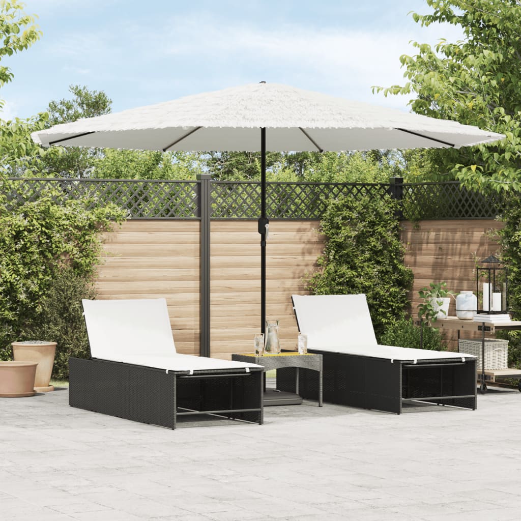 Parasol met stalen paal 388x388x248 cm wit is nu te koop bij PeponiXL, paradijselijk wonen!