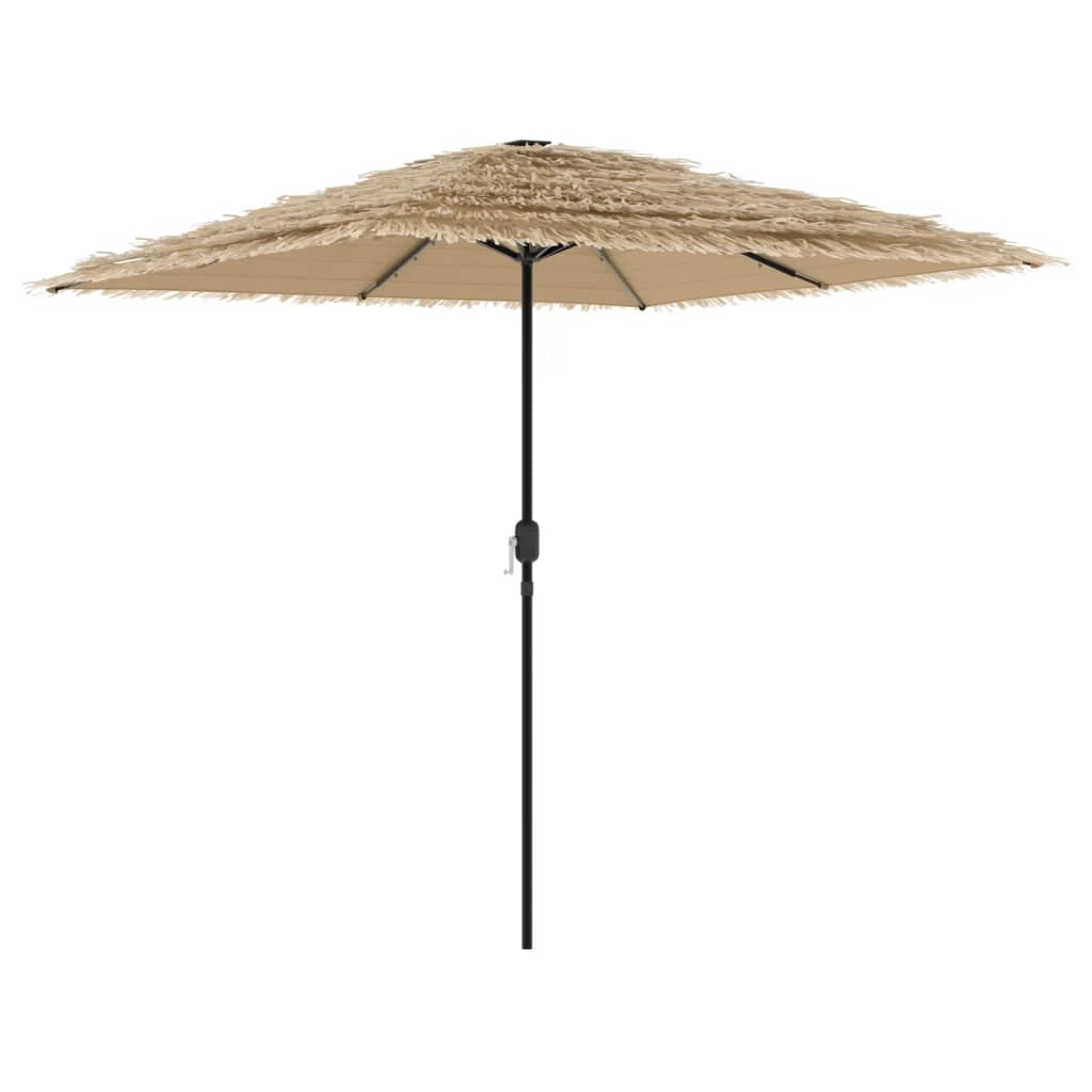 Parasol met LED's en stalen paal 248x248x248 cm bruin is nu te koop bij PeponiXL, paradijselijk wonen!