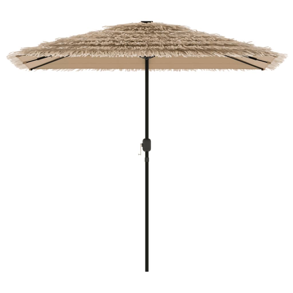 Parasol met LED's en stalen paal 248x248x248 cm bruin is nu te koop bij PeponiXL, paradijselijk wonen!