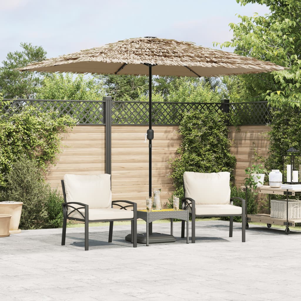 Parasol met LED's en stalen paal 248x248x248 cm bruin is nu te koop bij PeponiXL, paradijselijk wonen!