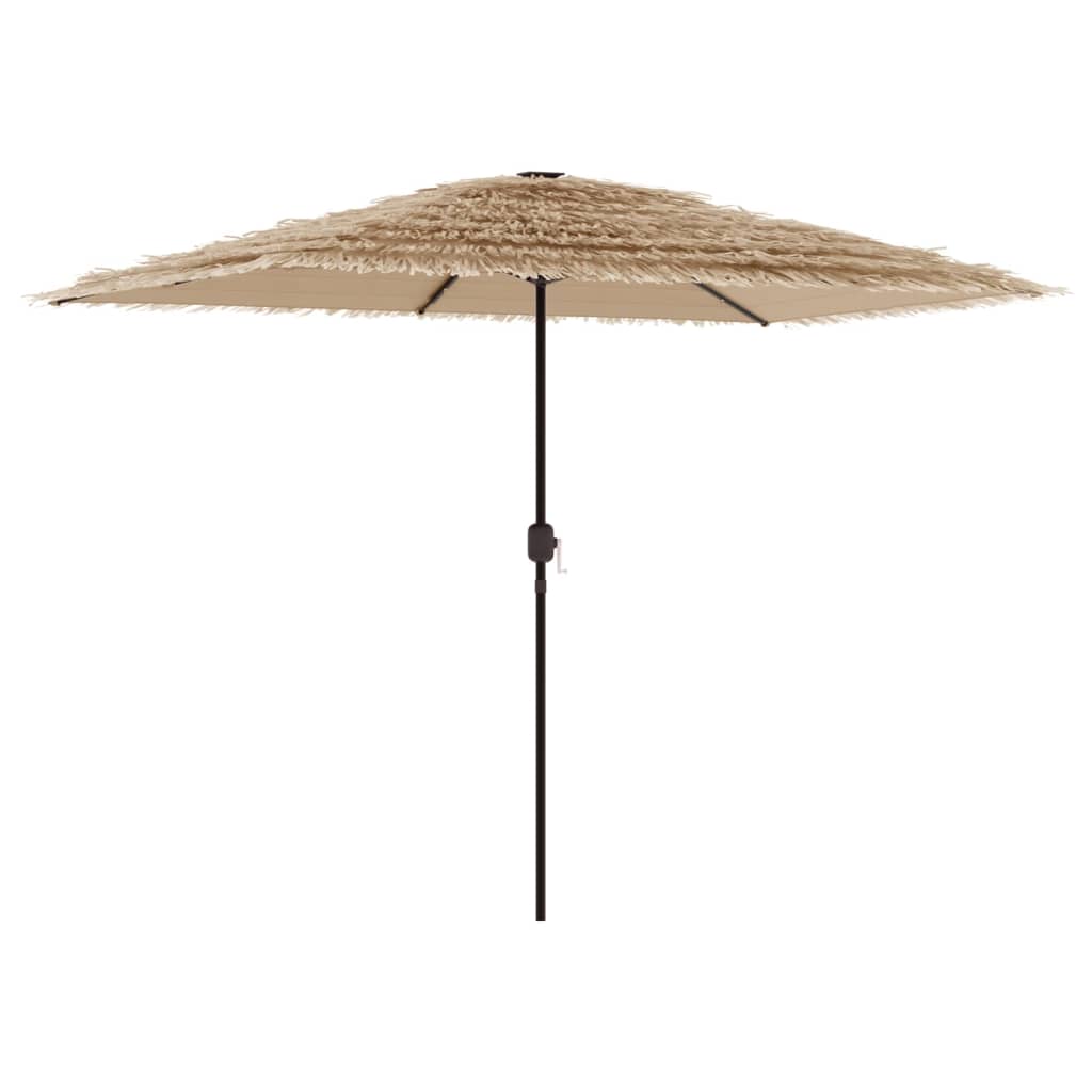 Parasol met LED's en stalen paal 300x200x250 cm bruin is nu te koop bij PeponiXL, paradijselijk wonen!