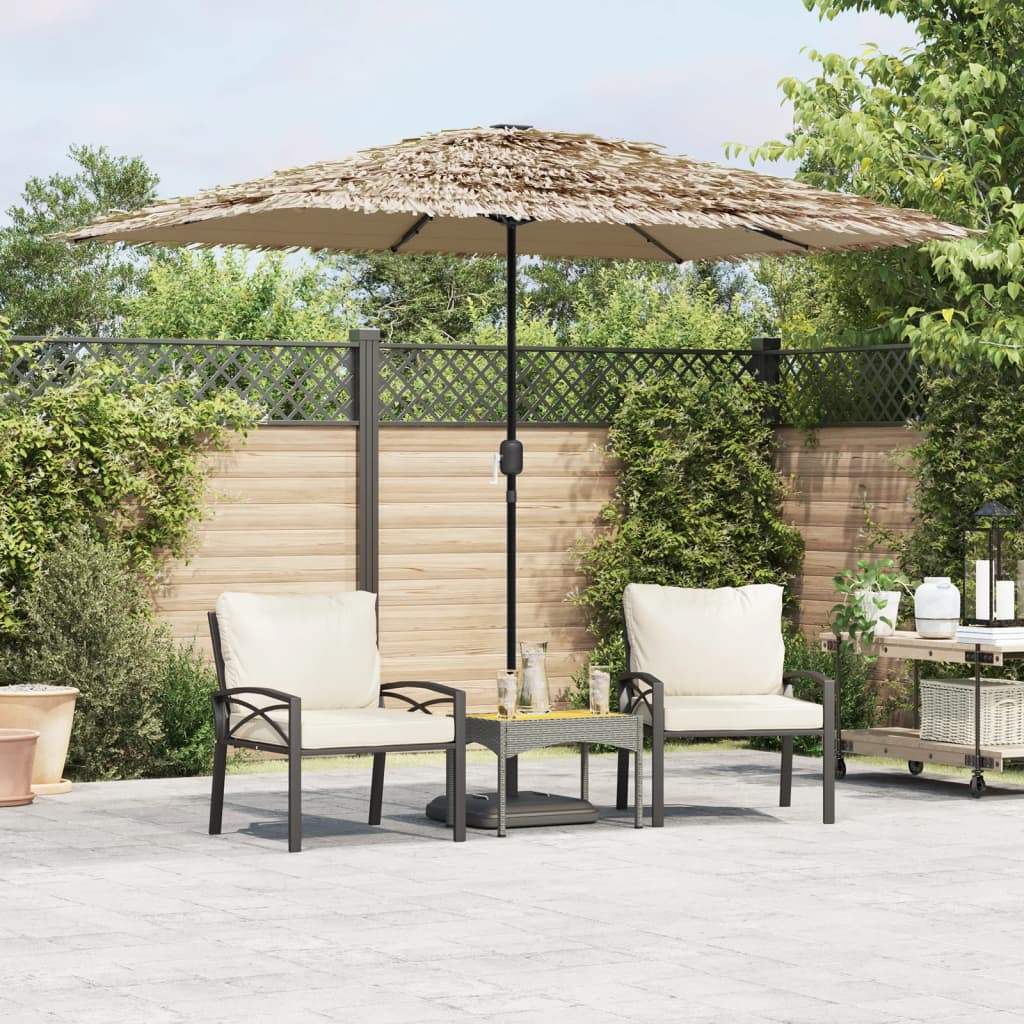 Parasol met LED's en stalen paal 300x200x250 cm bruin is nu te koop bij PeponiXL, paradijselijk wonen!