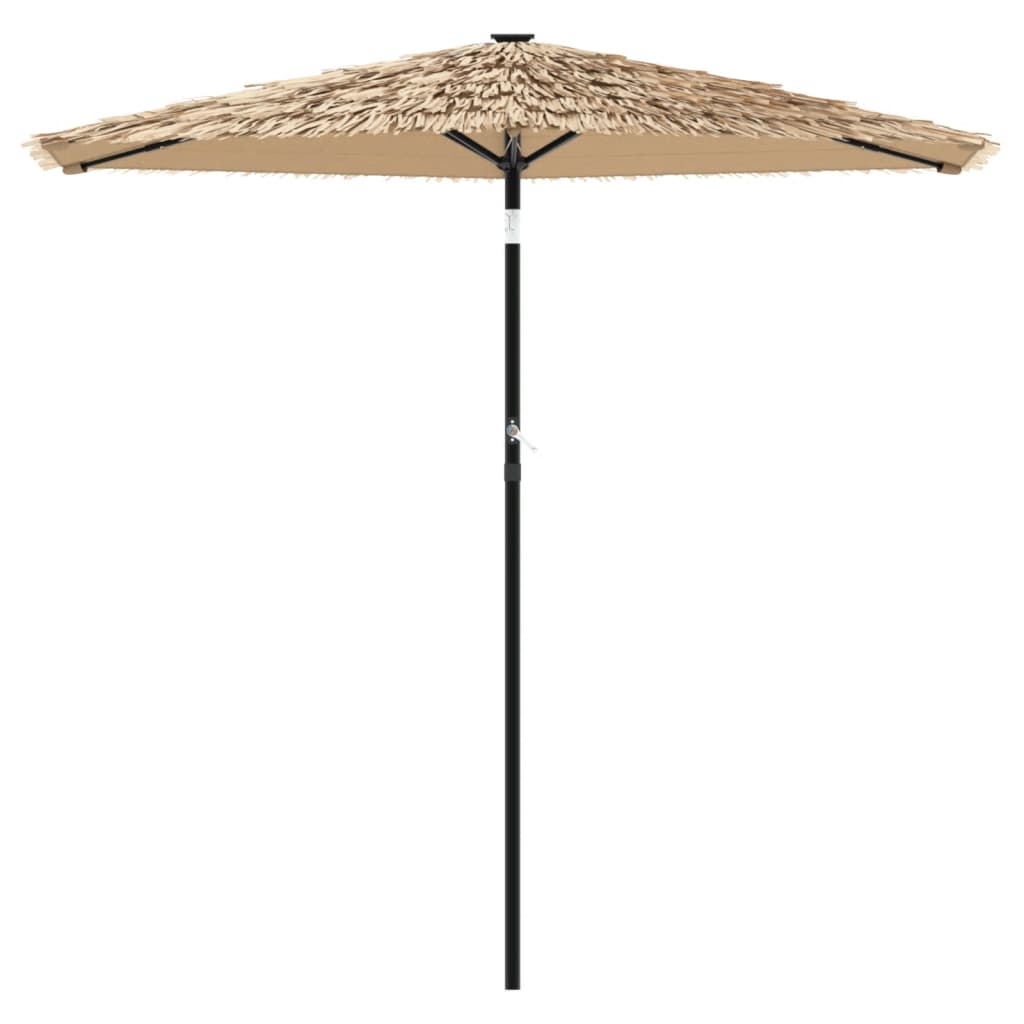 Parasol met LED's en stalen paal 223x223x213 cm bruin is nu te koop bij PeponiXL, paradijselijk wonen!