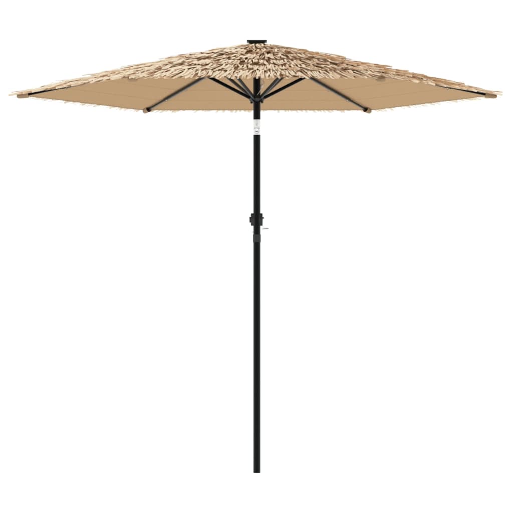 Parasol met LED's en stalen paal 223x223x213 cm bruin is nu te koop bij PeponiXL, paradijselijk wonen!