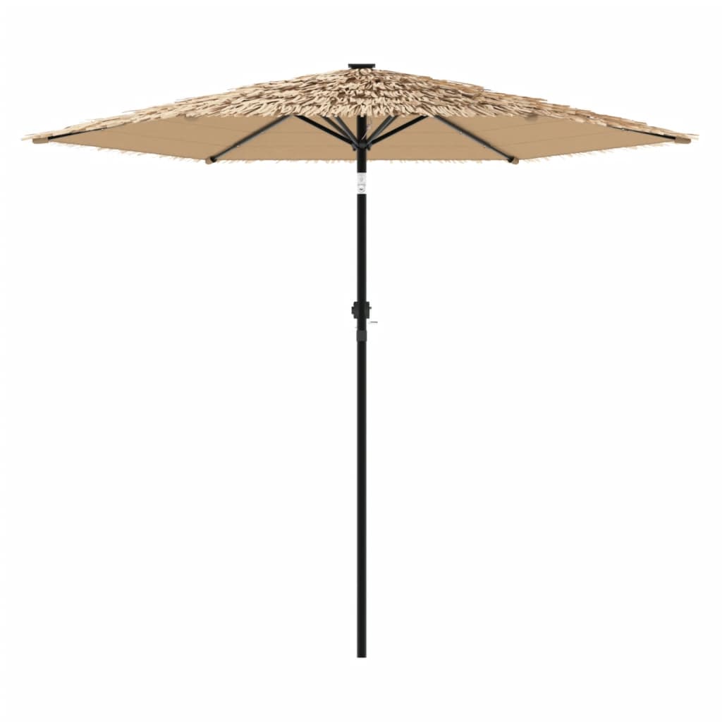Parasol met LED's en stalen paal 268x268x226 cm bruin is nu te koop bij PeponiXL, paradijselijk wonen!