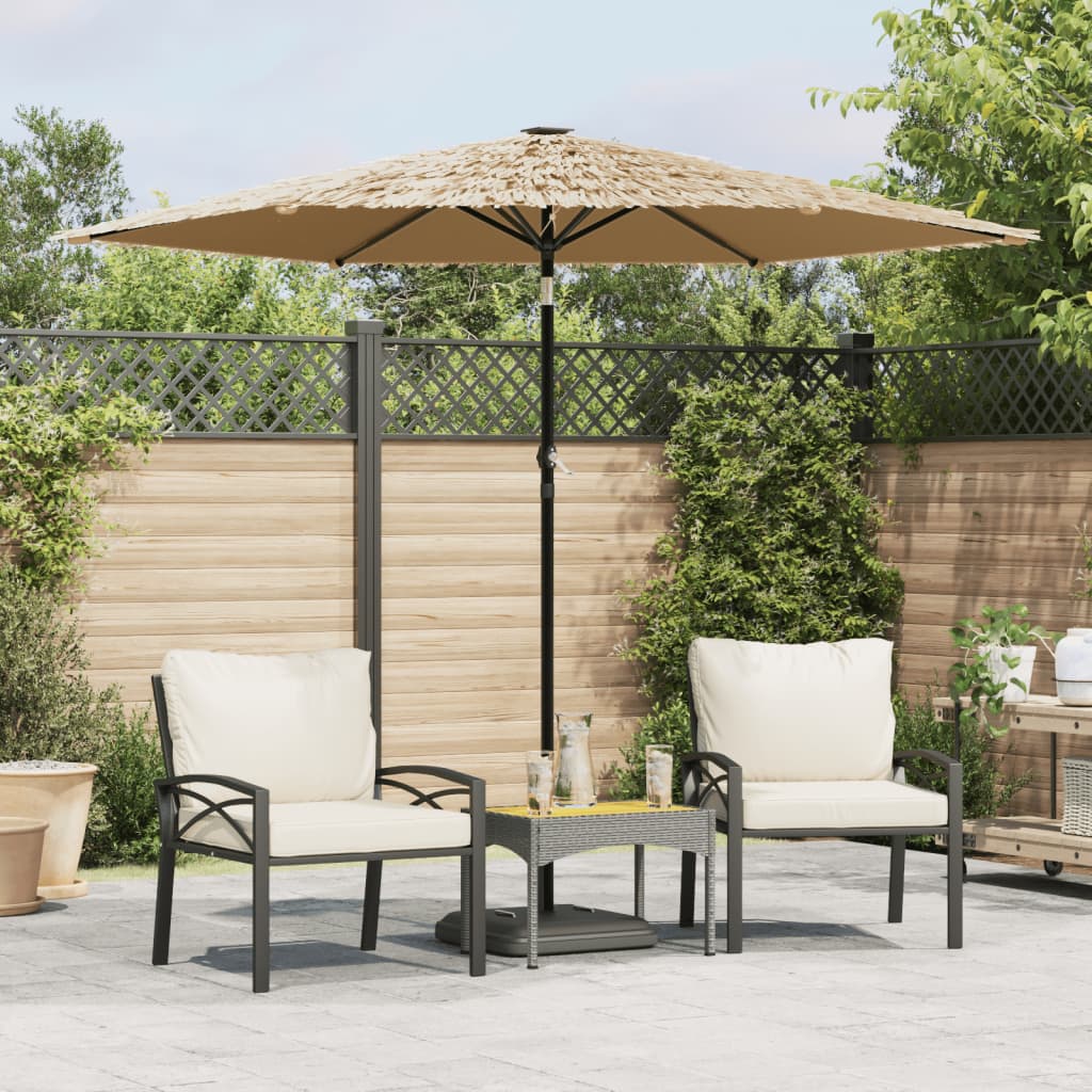 Parasol met LED's en stalen paal 268x268x226 cm bruin is nu te koop bij PeponiXL, paradijselijk wonen!