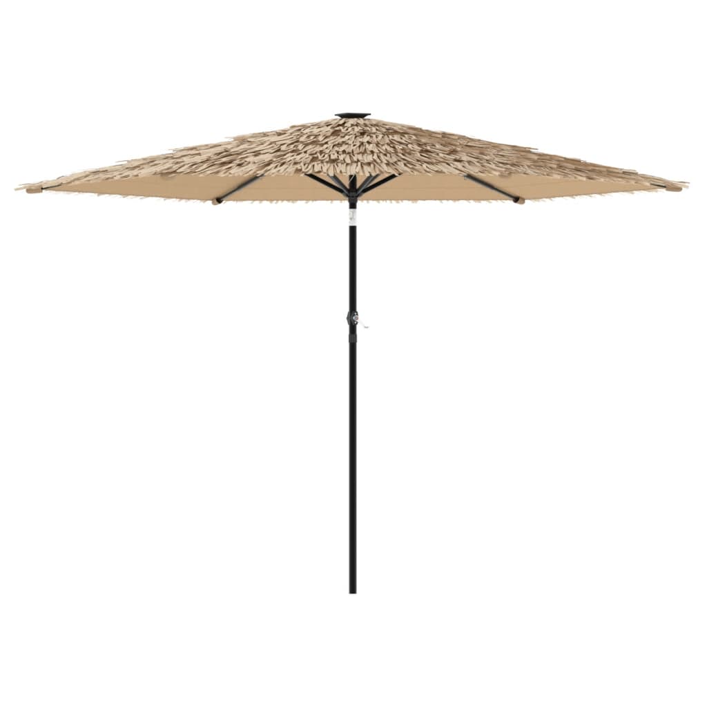 Parasol met LED's en stalen paal 288x288x225 cm bruin is nu te koop bij PeponiXL, paradijselijk wonen!