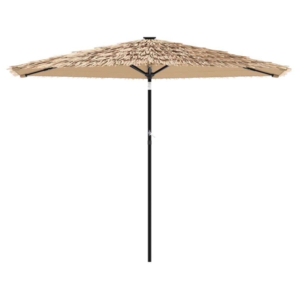 Parasol met LED's en stalen paal 288x288x225 cm bruin is nu te koop bij PeponiXL, paradijselijk wonen!