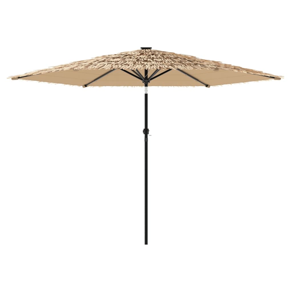 Parasol met LED's en stalen paal 288x288x225 cm bruin is nu te koop bij PeponiXL, paradijselijk wonen!