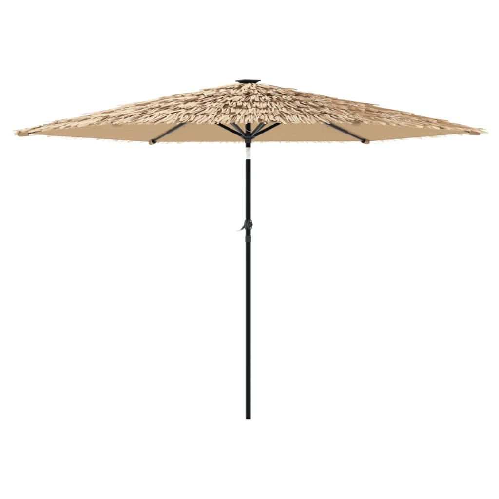 Parasol met LED's en stalen paal 288x288x225 cm bruin is nu te koop bij PeponiXL, paradijselijk wonen!