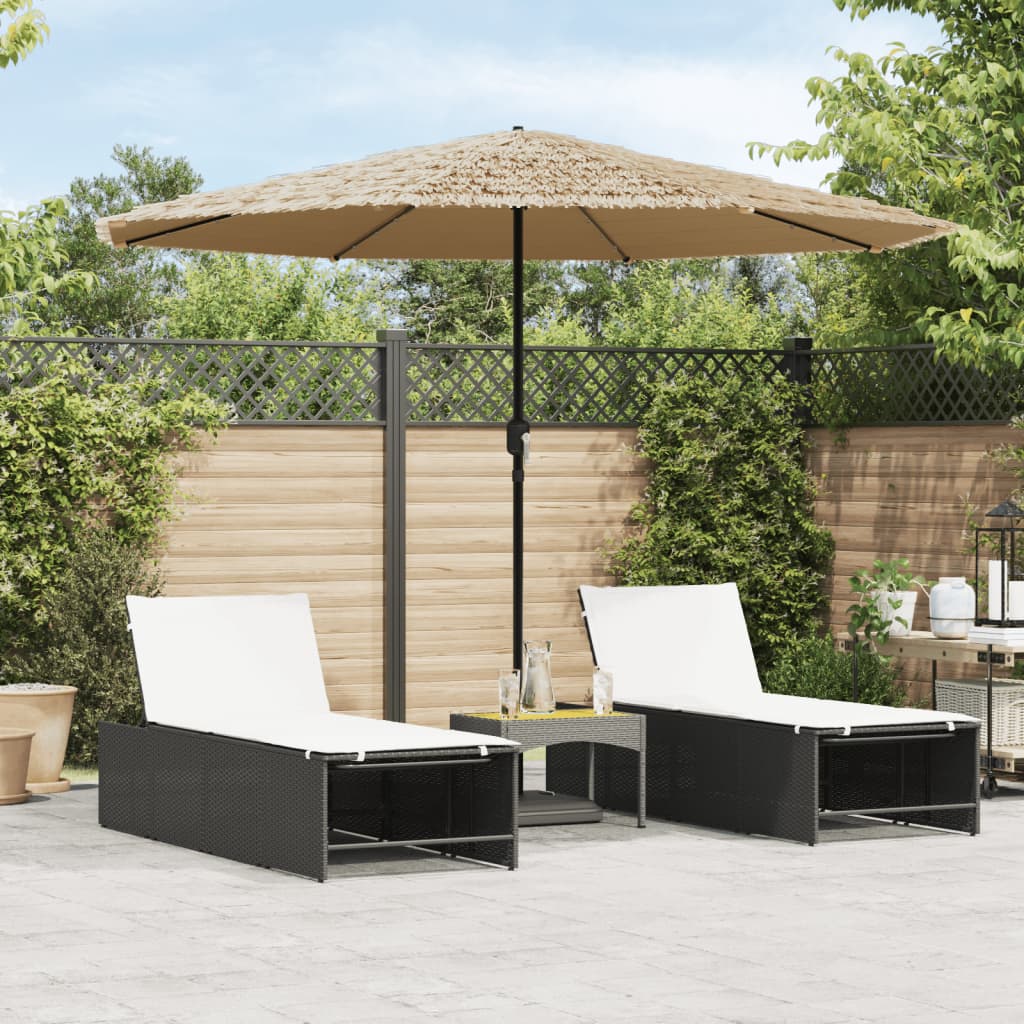 Parasol met LED's en stalen paal 324x324x247 cm bruin is nu te koop bij PeponiXL, paradijselijk wonen!