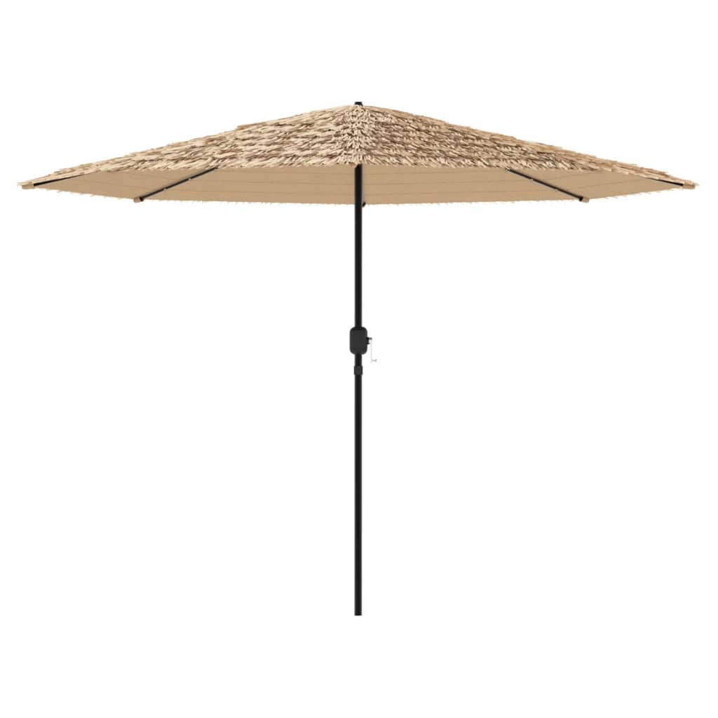 Parasol met LED's en stalen paal 388x388x248 cm bruin is nu te koop bij PeponiXL, paradijselijk wonen!