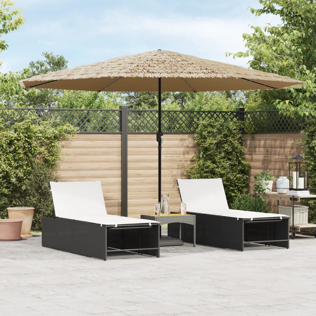 Parasol met LED's en stalen paal 388x388x248 cm bruin is nu te koop bij PeponiXL, paradijselijk wonen!