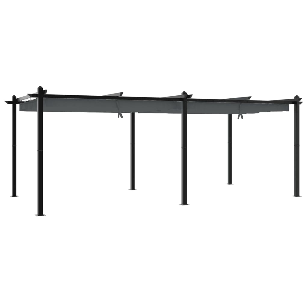 Prieel met uittrekbaar dak 3x6 m aluminium antracietkleurig is nu te koop bij PeponiXL, paradijselijk wonen!