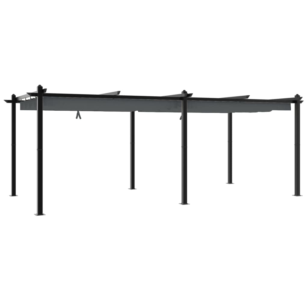 Prieel met uittrekbaar dak 3x6 m aluminium antracietkleurig is nu te koop bij PeponiXL, paradijselijk wonen!