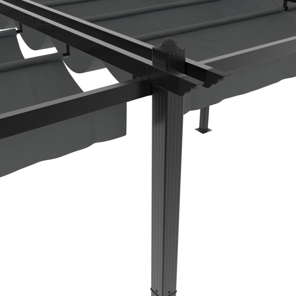 Prieel met uittrekbaar dak 3x6 m aluminium antracietkleurig is nu te koop bij PeponiXL, paradijselijk wonen!