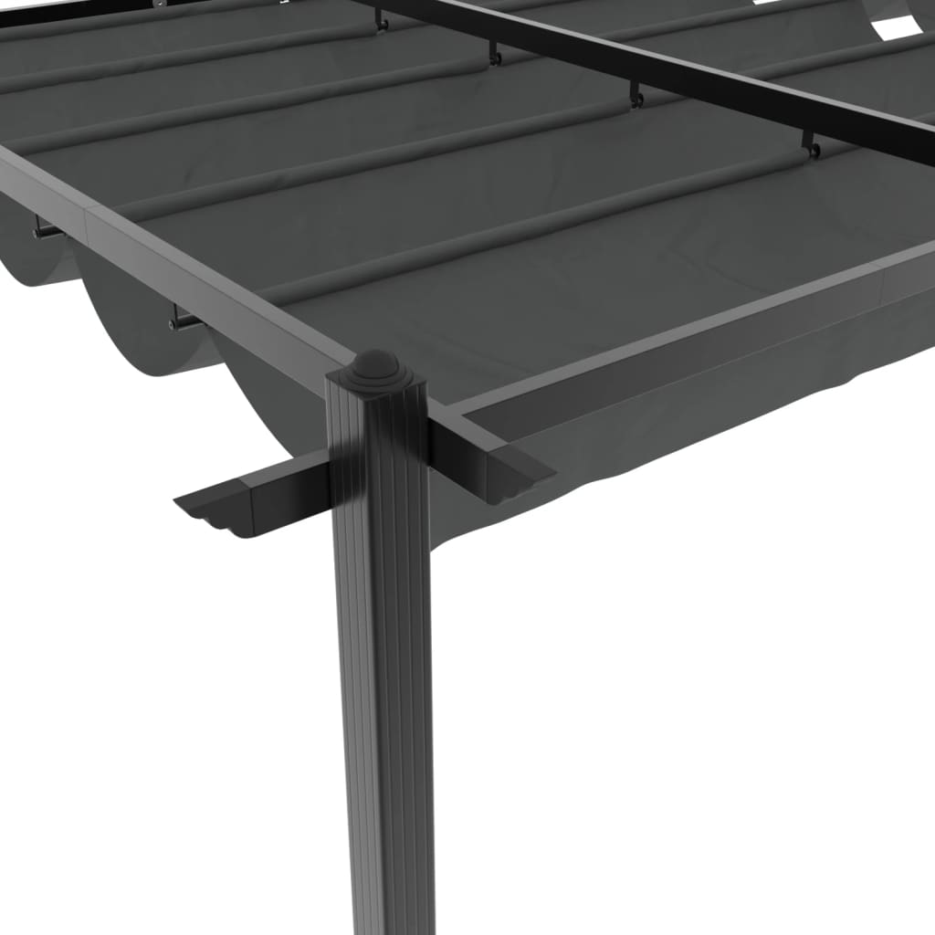 Prieel met uittrekbaar dak 3x6 m aluminium antracietkleurig is nu te koop bij PeponiXL, paradijselijk wonen!