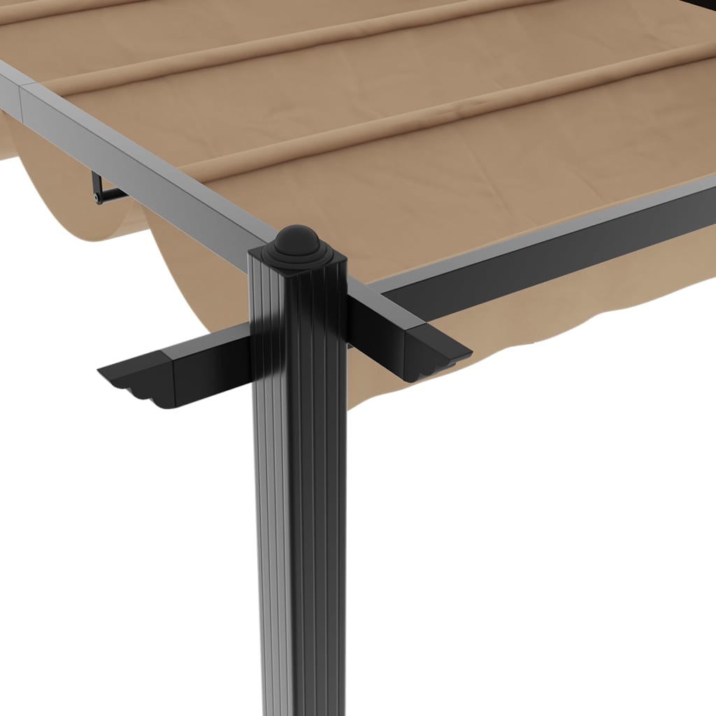 Prieel met uittrekbaar dak 3x6 m aluminium taupe is nu te koop bij PeponiXL, paradijselijk wonen!