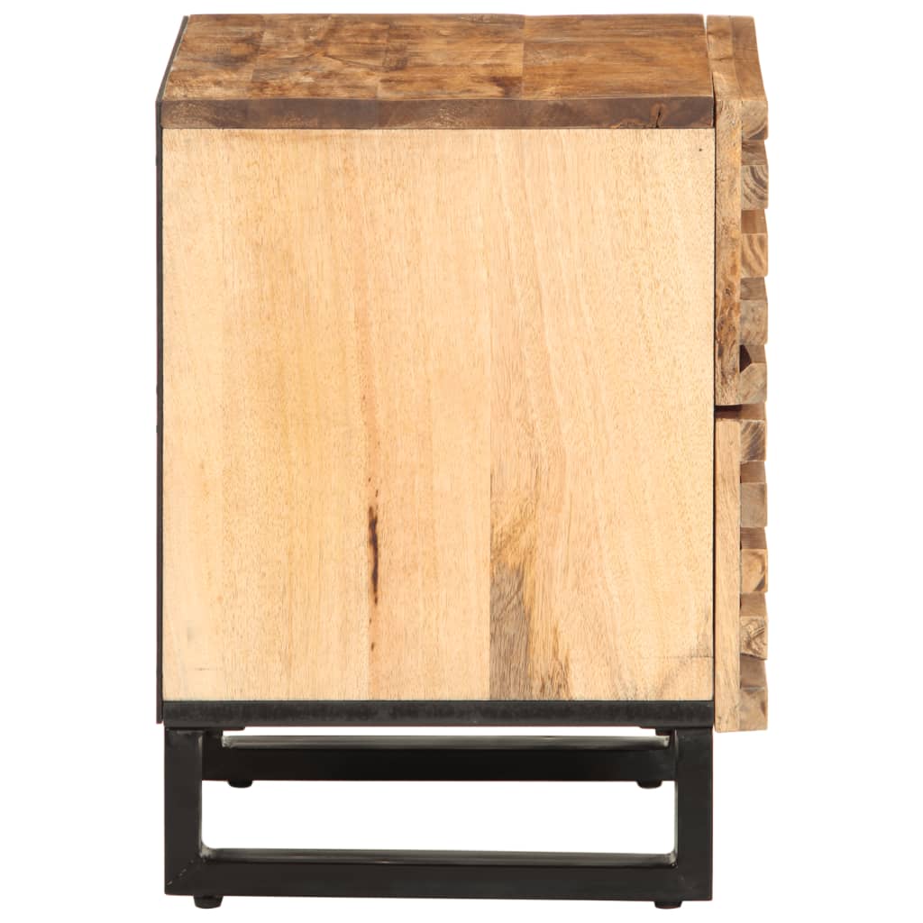 Nachtkastjes 2 st 40x34x46 cm massief ruw mangohout is nu te koop bij PeponiXL, paradijselijk wonen!