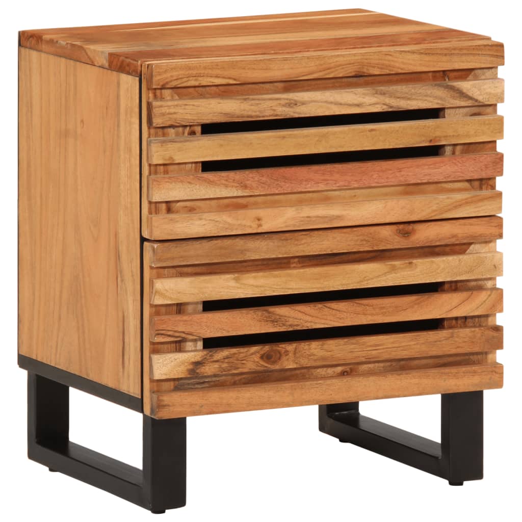 Nachtkastjes 2 st 40x34x46 cm massief acaciahout is nu te koop bij PeponiXL, paradijselijk wonen!