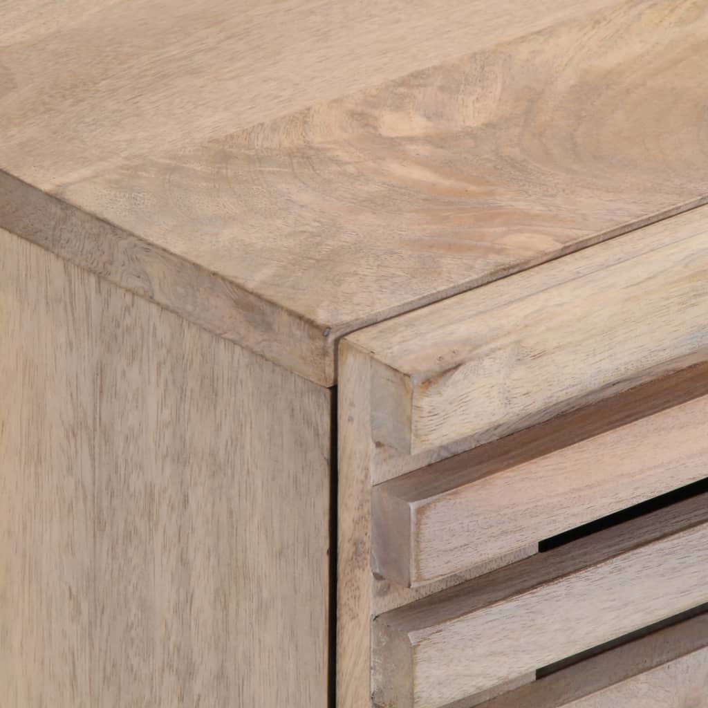 Nachtkastjes 2 st 40x34x46 cm massief gebleekt mangohout is nu te koop bij PeponiXL, paradijselijk wonen!