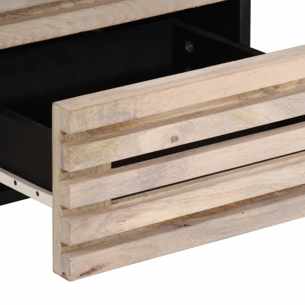 Nachtkastjes 2 st 40x34x46 cm massief gebleekt mangohout is nu te koop bij PeponiXL, paradijselijk wonen!