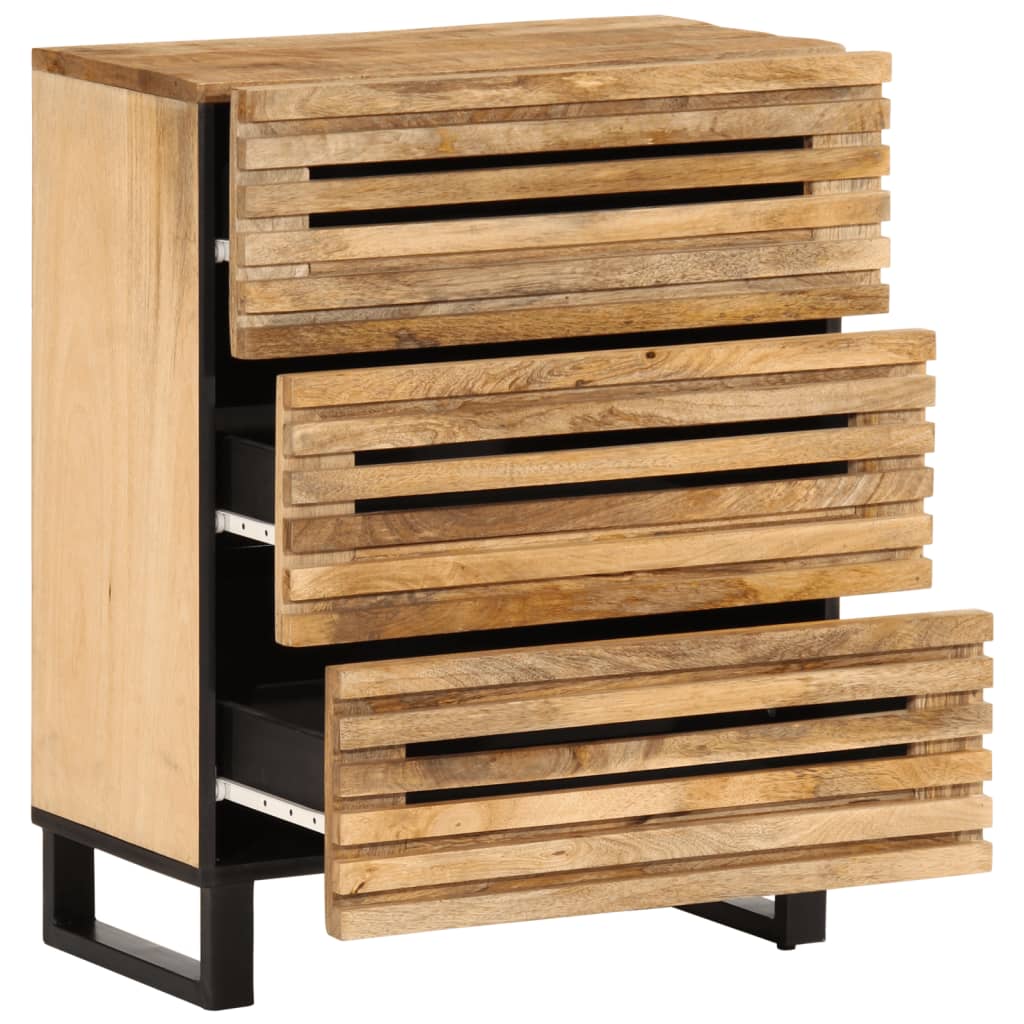 Dressoir 60x34x75 cm massief ruw mangohout is nu te koop bij PeponiXL, paradijselijk wonen!