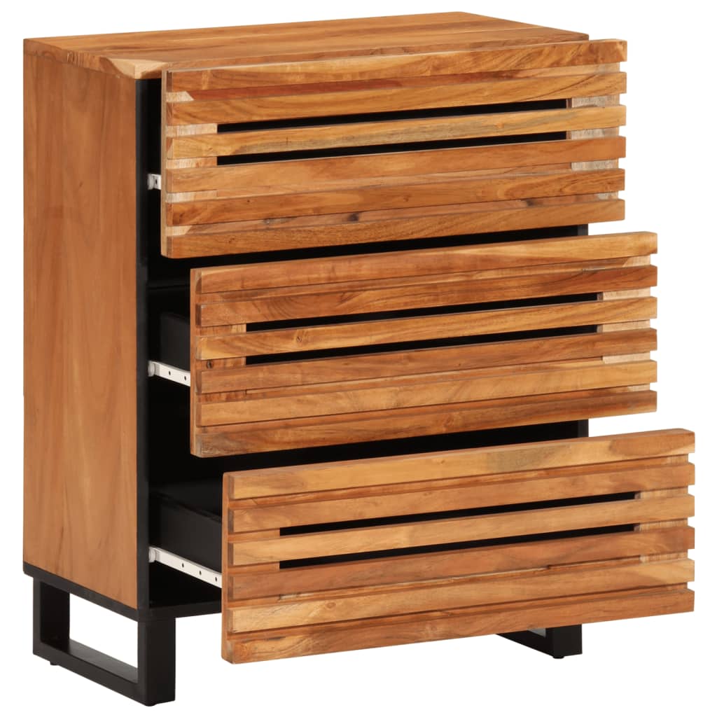 Dressoir 60x34x75 cm massief acaciahout is nu te koop bij PeponiXL, paradijselijk wonen!