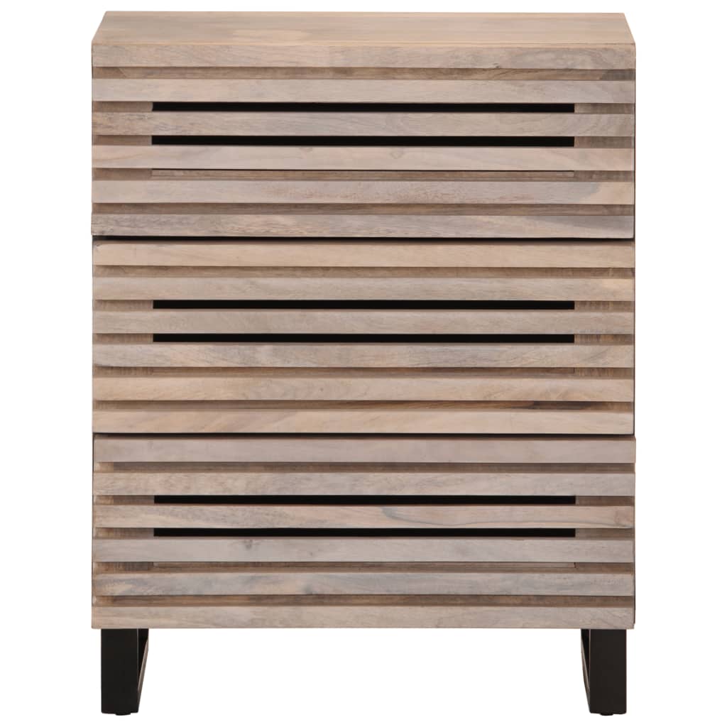 Dressoir 60x34x75 cm massief mangohout wit is nu te koop bij PeponiXL, paradijselijk wonen!