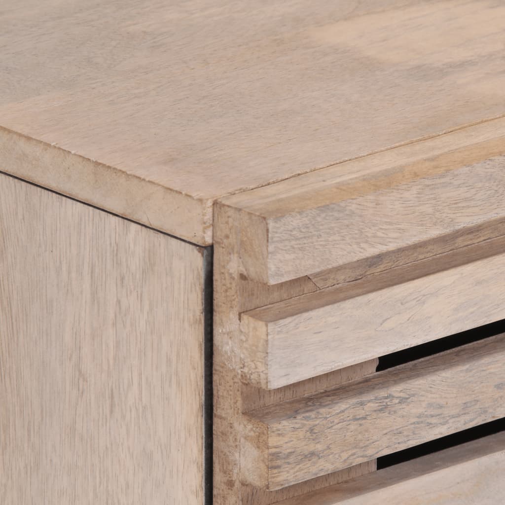 Dressoir 60x34x75 cm massief mangohout wit is nu te koop bij PeponiXL, paradijselijk wonen!