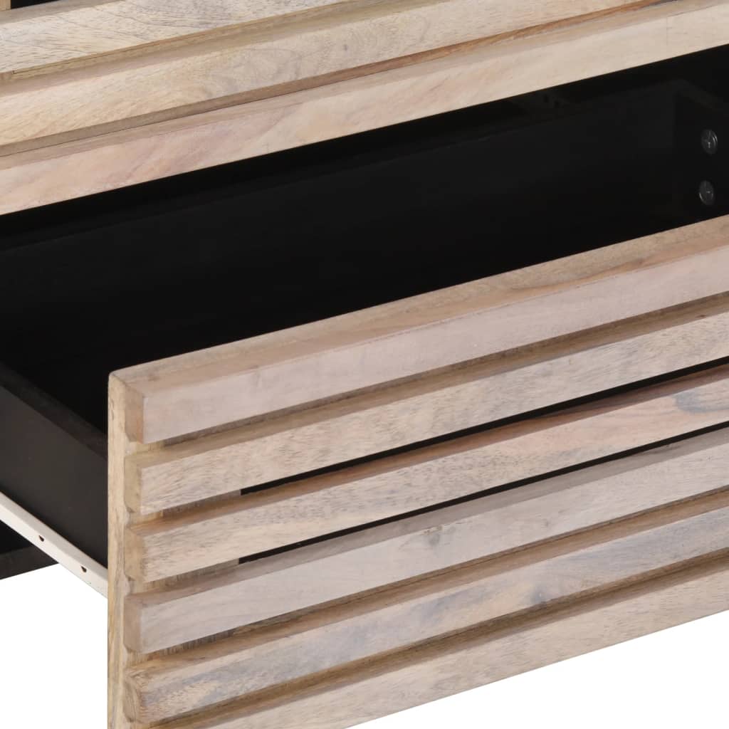 Dressoir 60x34x75 cm massief mangohout wit is nu te koop bij PeponiXL, paradijselijk wonen!