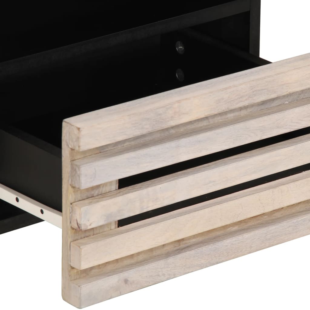 Nachtkastjes 2 st 40x34x46 cm massief gebleekt mangohout is nu te koop bij PeponiXL, paradijselijk wonen!