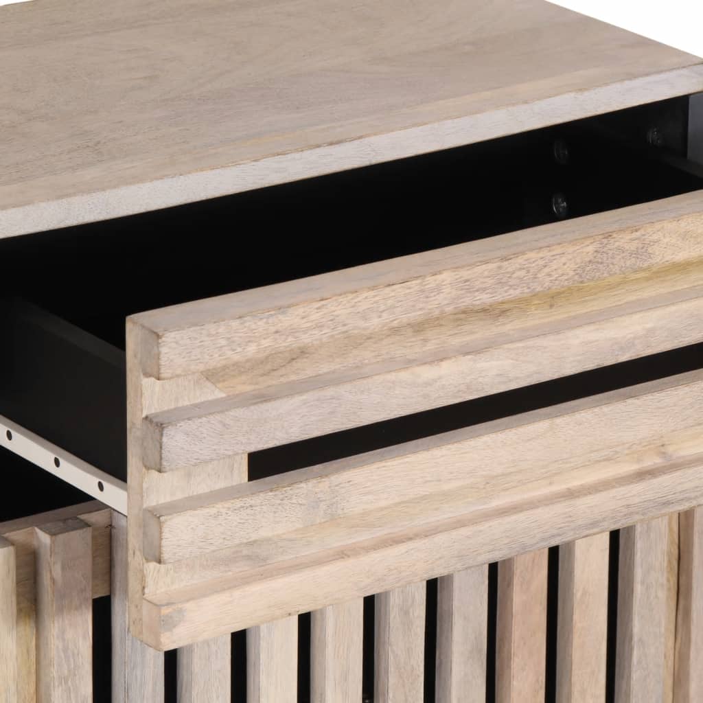 Nachtkastje 50x34x60 cm massief mangohout wit is nu te koop bij PeponiXL, paradijselijk wonen!