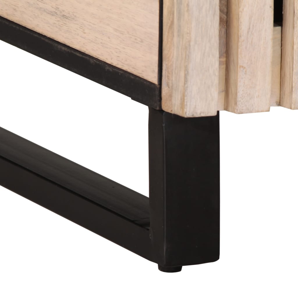 Nachtkastje 50x34x60 cm massief mangohout wit is nu te koop bij PeponiXL, paradijselijk wonen!