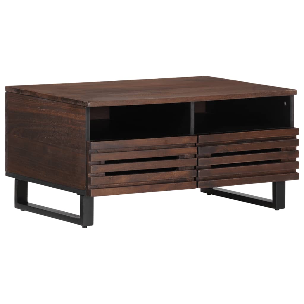 Salontafel 80x55x40 cm massief mangohout bruin is nu te koop bij PeponiXL, paradijselijk wonen!