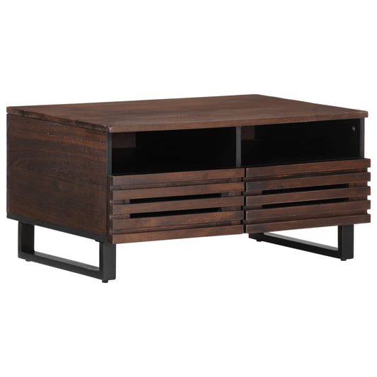 Salontafel 80x55x40 cm massief mangohout bruin is nu te koop bij PeponiXL, paradijselijk wonen!
